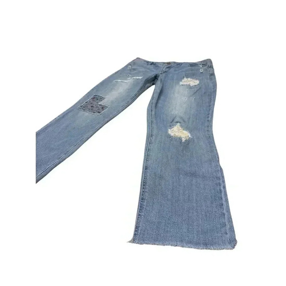 Artisan Craft Democracy Women's Patchwork Distressed Jeans Size 15 Blue - Picture 5 of 9